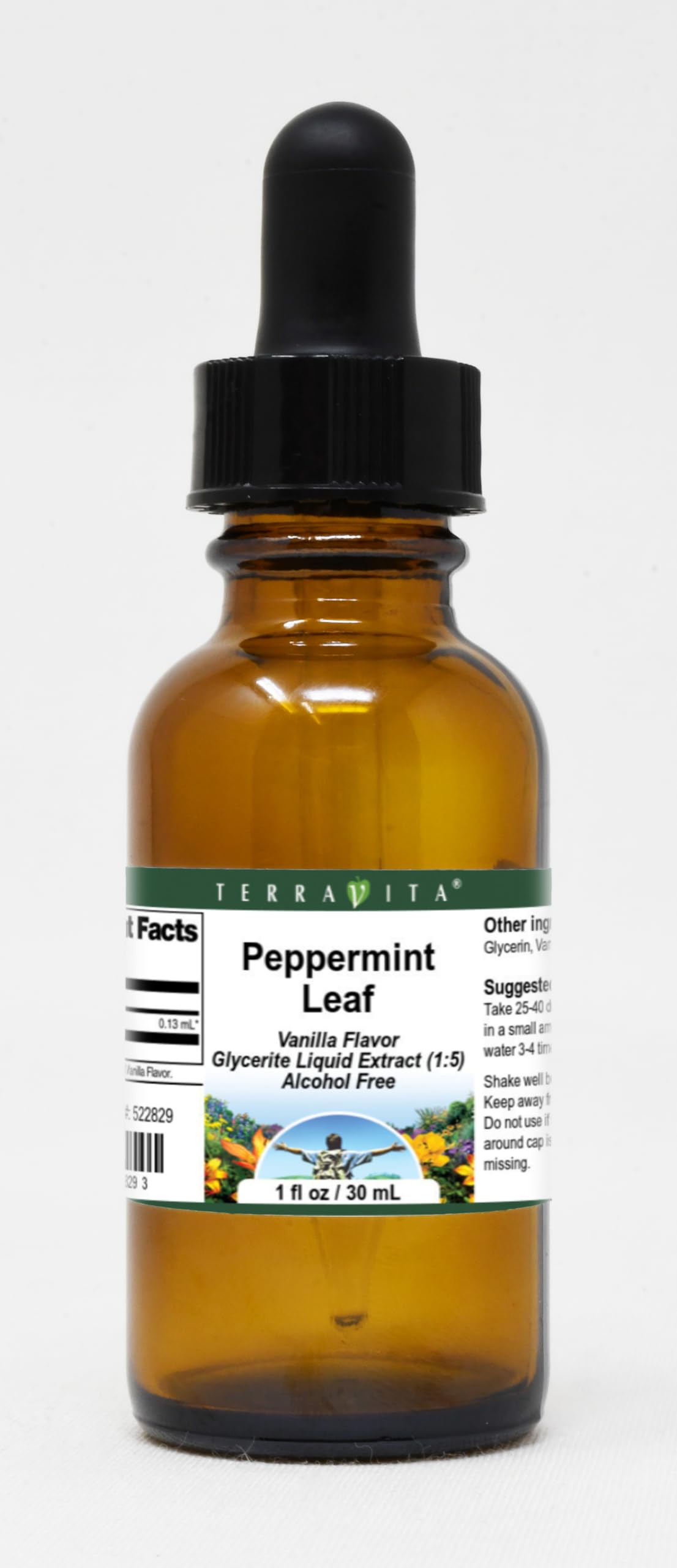Peppermint Leaf Glycerite Liquid Extract (1:5) - Vanilla Flavored (1 oz, ZIN: 522829)