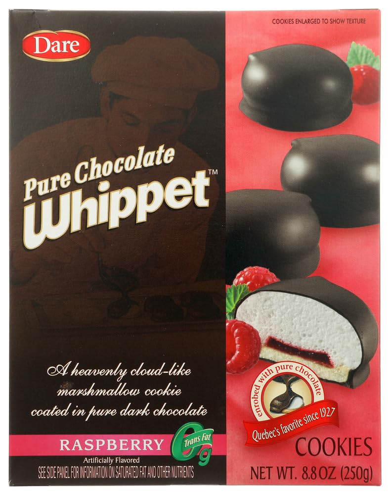 Dare Foods Whippet Raspberry Cookies 8.8 Oz (2 Boxes)