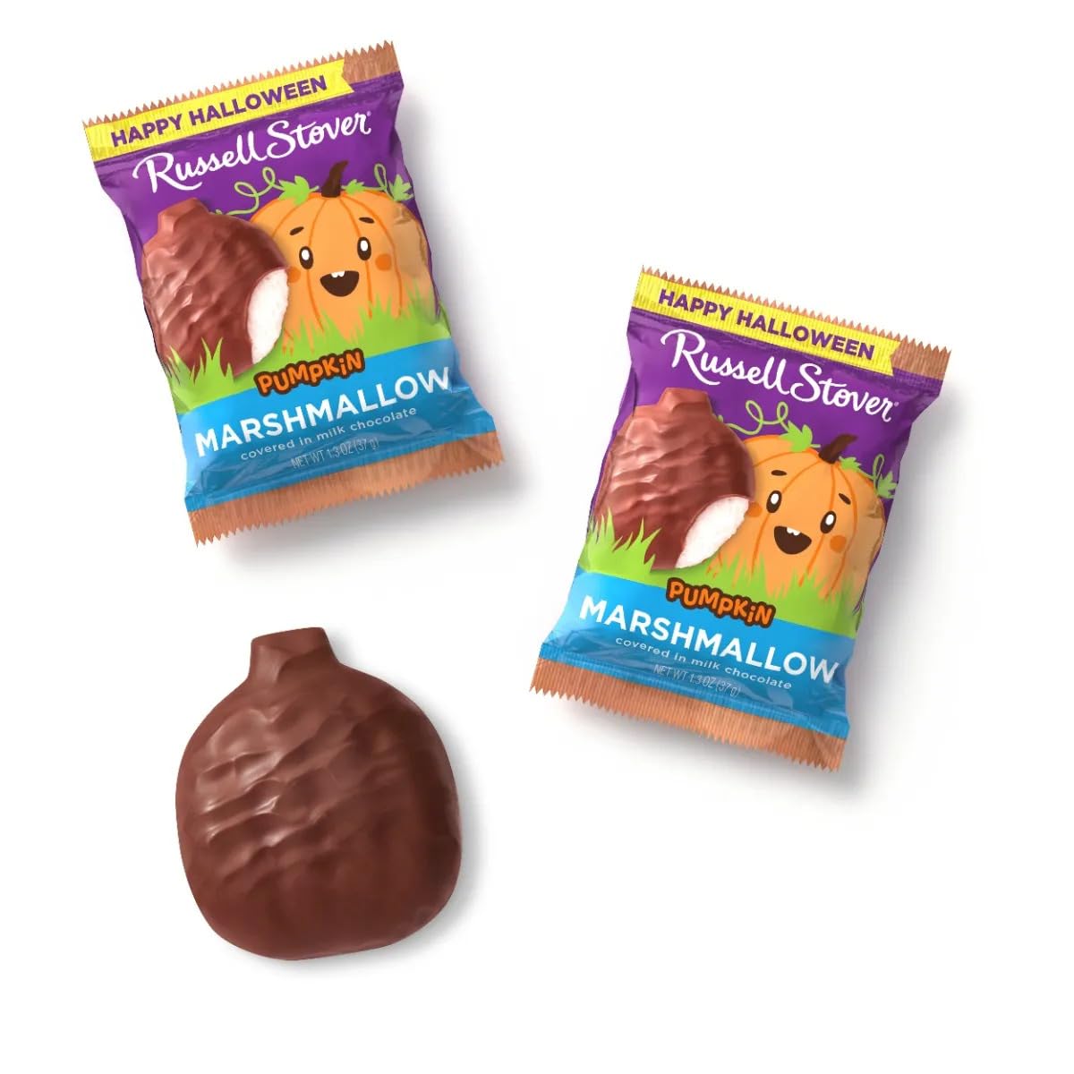 RUSSELL STOVER Fall Milk Chocolate Marshmallow Pumpkin  1.3 oz. (Pack of 18)