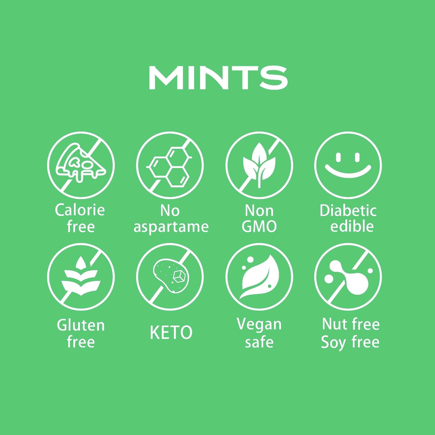 DC24 DAILY CARE 0-Calorie Breath Mints, Sugar Free, Natural Spearmint, 30 Count, Pack of 4