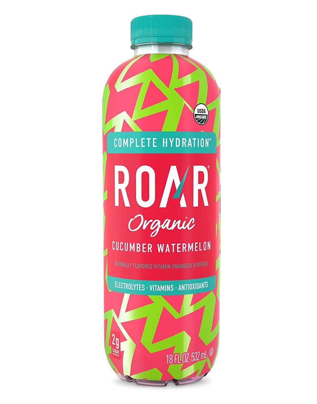 ROAR Organic Electrolyte Infusions Variety Pack - 4 Flavors, Low-Sugar, Coconut Water, 18 Fl Oz, Pack of 8
