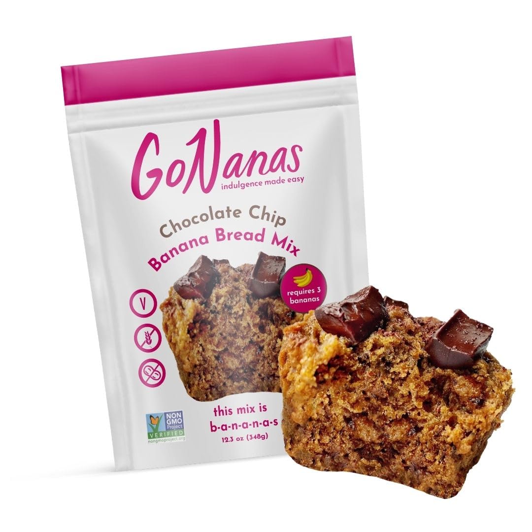 GoNanas Banana Bread Mix, Vegan & Gluten Free, Oat Flour, 1 Count, Dairy Free, Nut Free