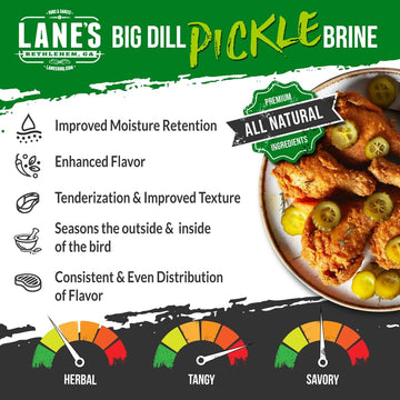 Lane'S Pickle Brine Seasoning, All-Natural Pickle Seasoning For A Healthier Dishes To Accommodate Meats, Veggies, Seafood, Made
