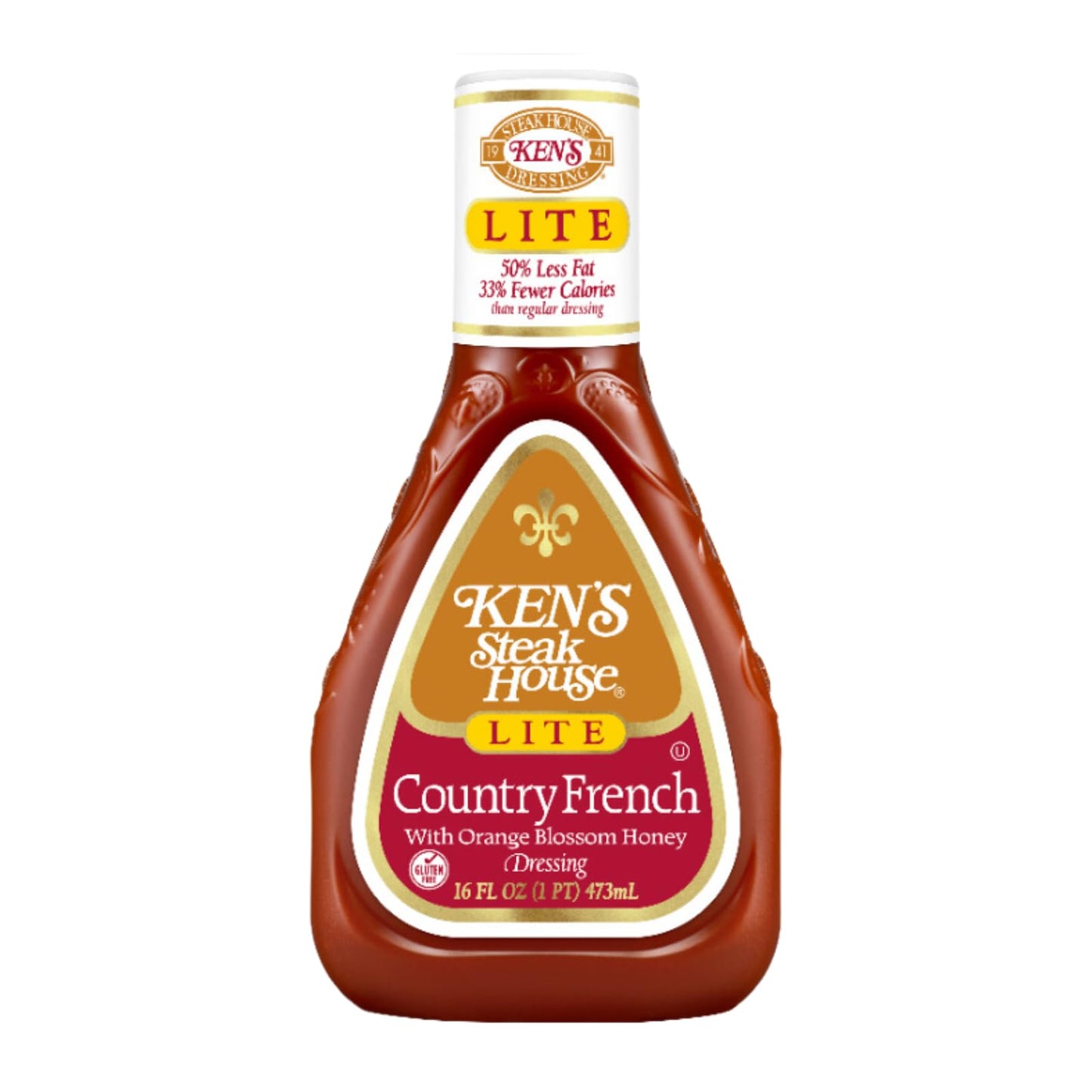 Ken'S Steak House Lite Country French With Orange Blossom Honey Dressing, 16 Fl Oz (Pack Of 3)