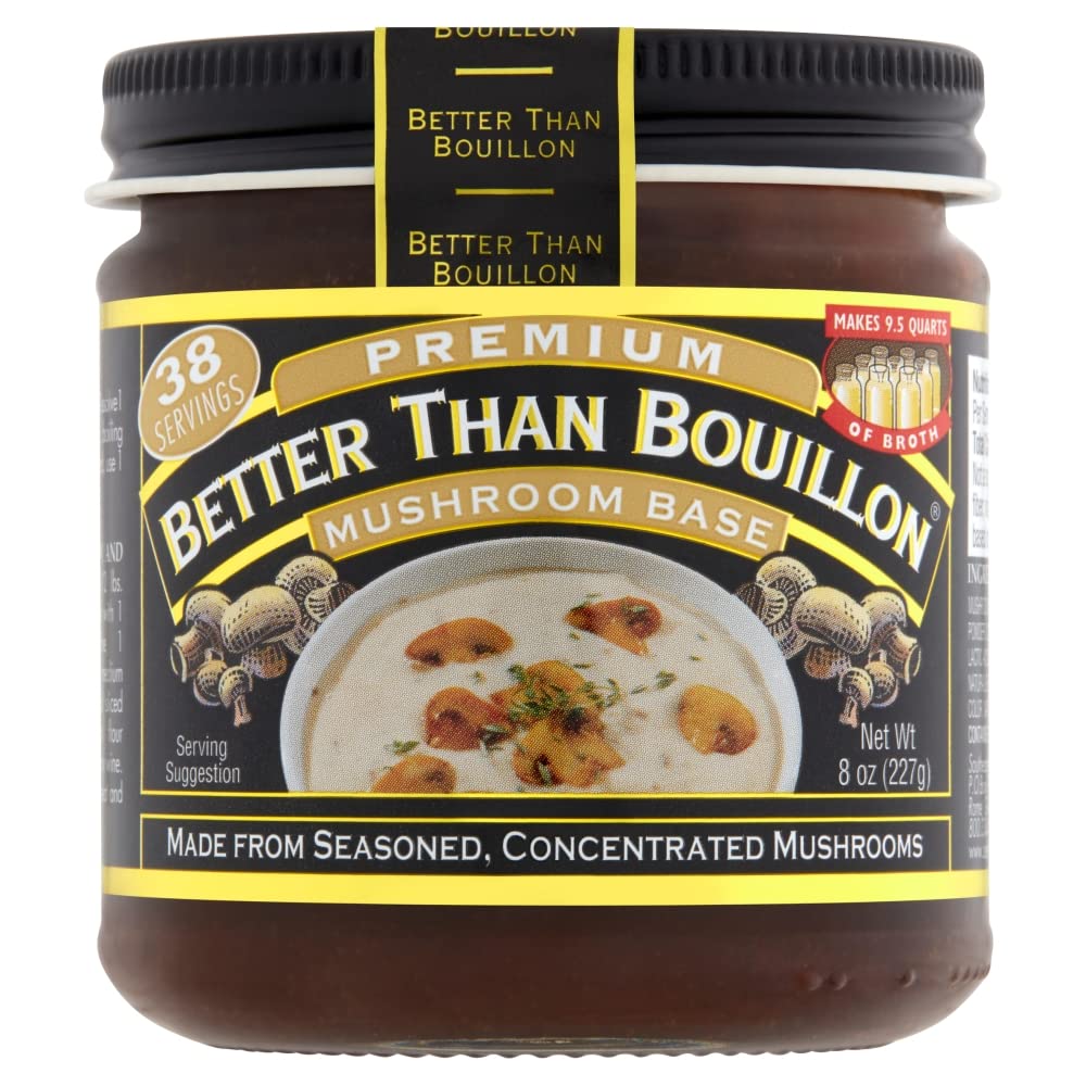 Better Than Bouillon Mushroom Base, Concentrated Broth, Makes 9.5 Quarts, 8 Ounce (Pack of 4)