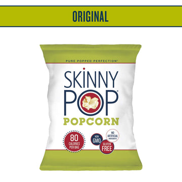 Skinnypop Cheddar & Original Popcorn Variety Snack Pack, 0.5 Ounce (Pack Of 14), Individual Snack Sized Bags, Skinny Pop, Health