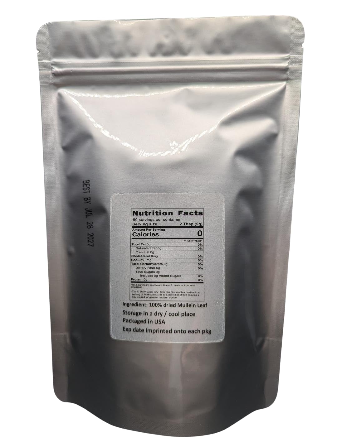 Nature Tea Mullein Leaf Loose Tea - Dried Verbascum thapsus, 8 oz