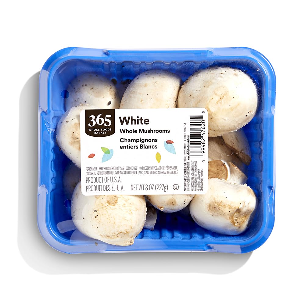 Fresh Whole White Mushrooms, 8 Oz