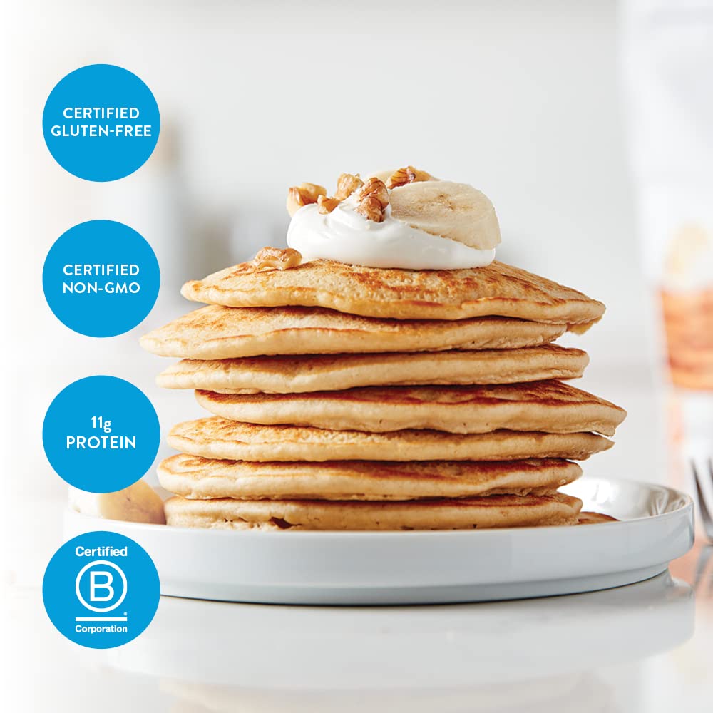 King Arthur Flour Gluten Free Protein Pancake Mix, Non-Gmo Project Verified, No Sugar Added, Non-Dairy, 12 Oz