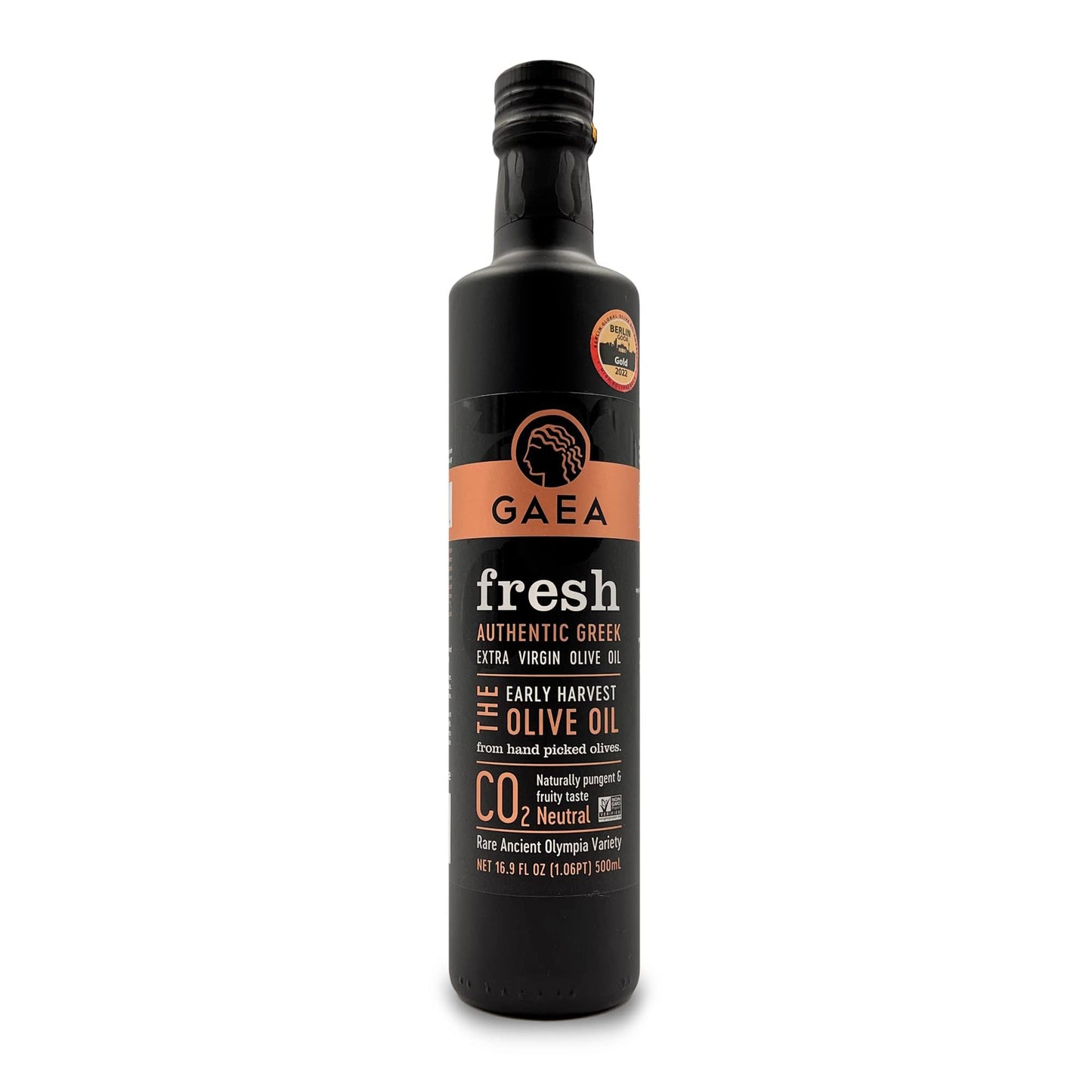 Gaea Fresh Greek Extra Virgin Olive Oil Single Origin EVOO 17 oz. Bottle