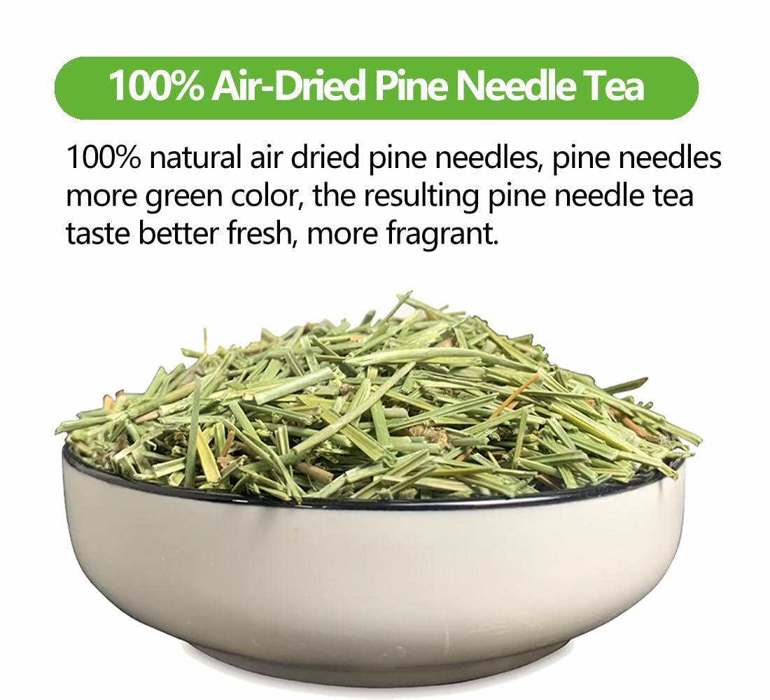 Enhanced 100 Pine Neddle Tea Bags,100% Picked From Natural Wild Pine Neddle, No Caffeine & No Additives.