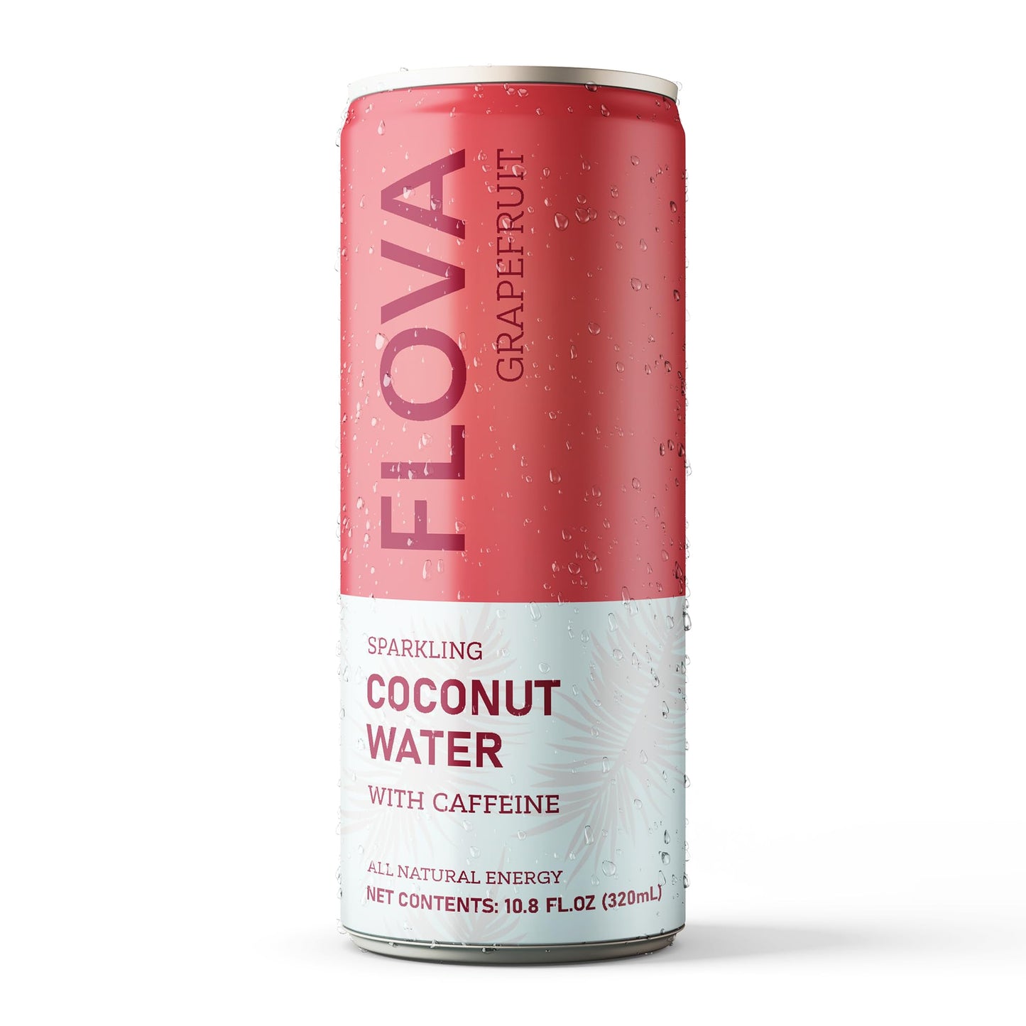 Flova Grapefruit Energy Drink, All Natural, Electrolytes And Minerals From Coconut Water, 4 Simple Easy To Pronounce Ingredients