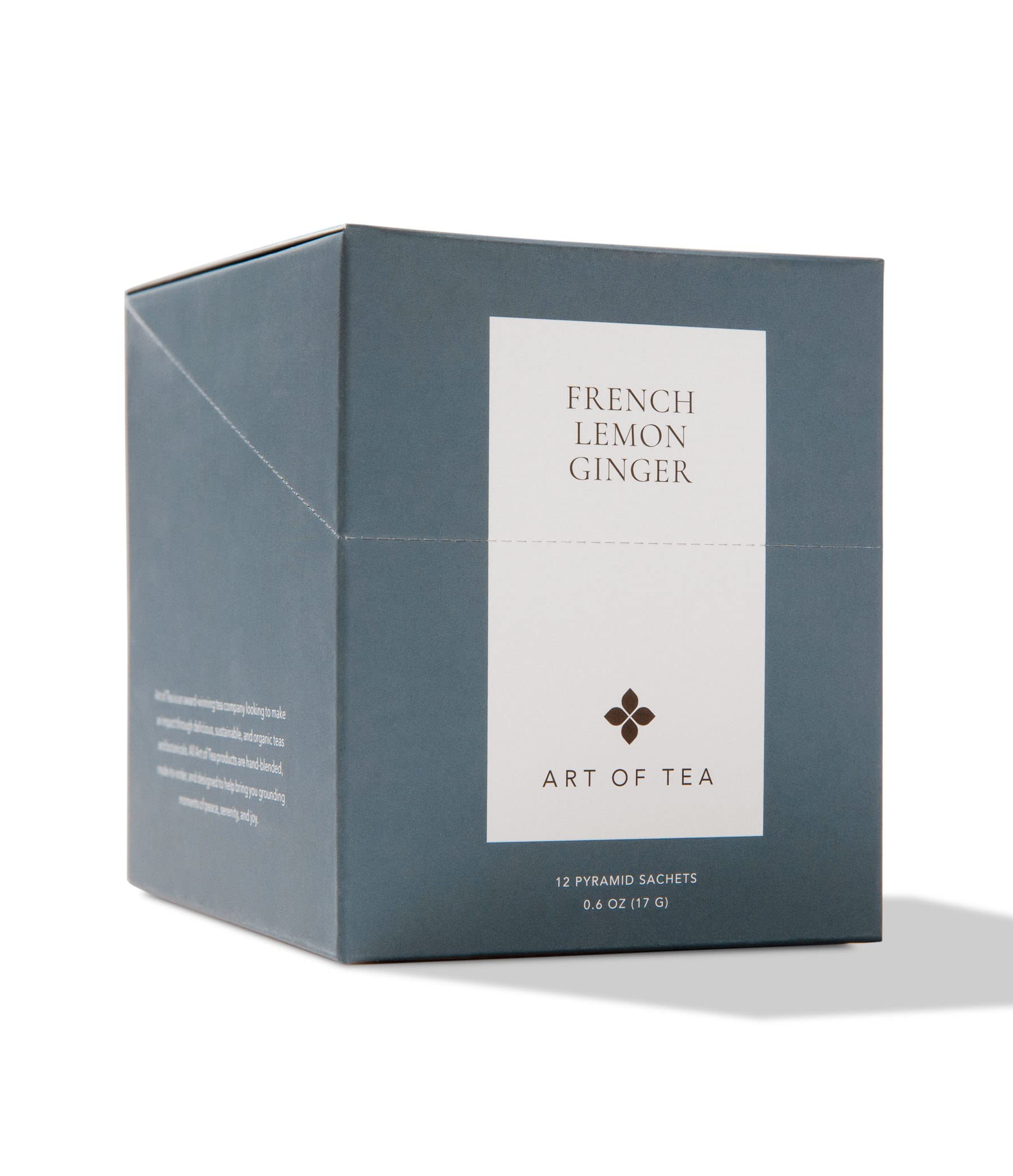 Art Of Tea | French Lemon Flavor Blendger | 12 Count Eco Friendly Top-Grade Quality Pyramid Tea Bags Sampler Box |Naturally Decaffeinated