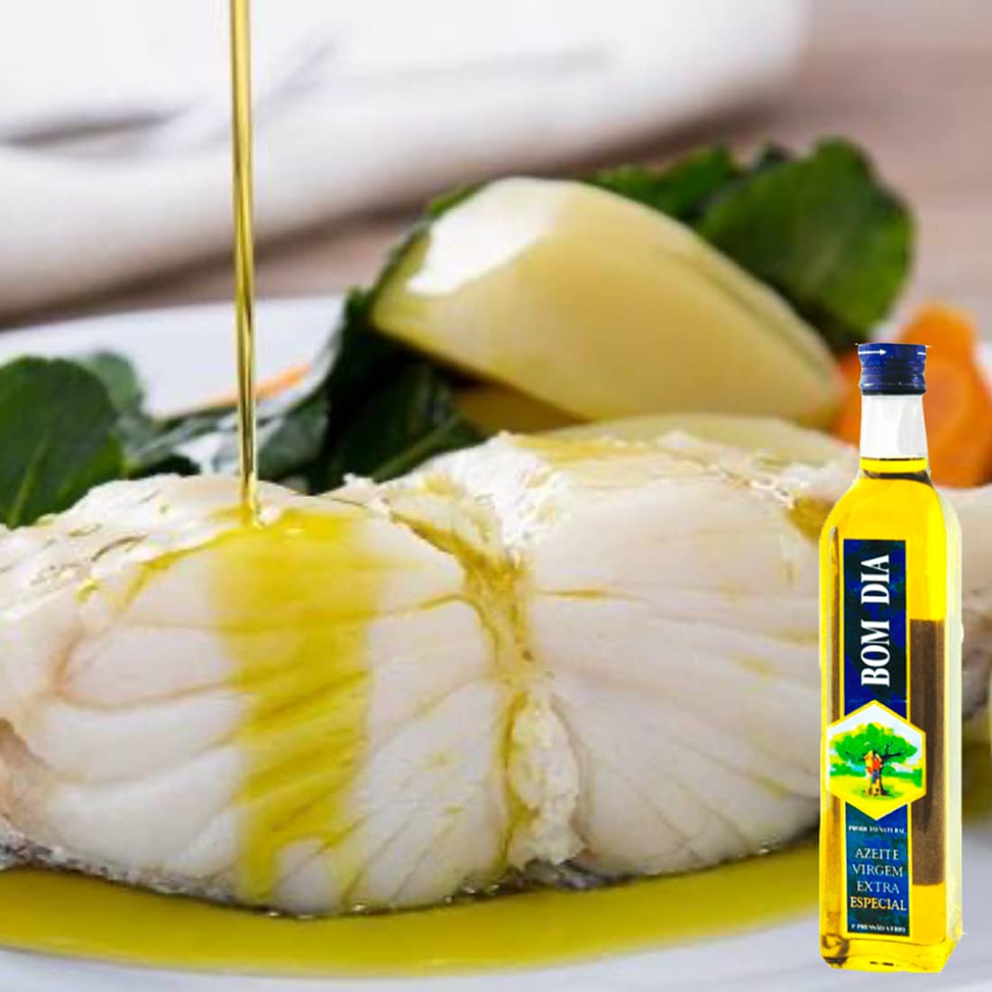 Bom Dia Olive Oil Azeite Oliva, 500ml Can, Acidity Max 1.0%, Portuguese Olive Oil