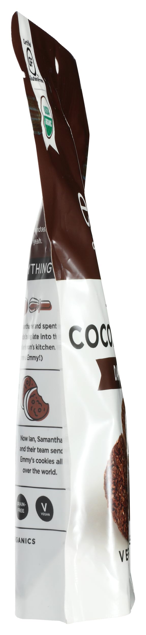 Emmy'S Organics Coconut Cookies, Dark Cacao, 6 Oz (Pack Of 8) | Gluten-Free Organic Cookies, Vegan, Paleo-Friendly