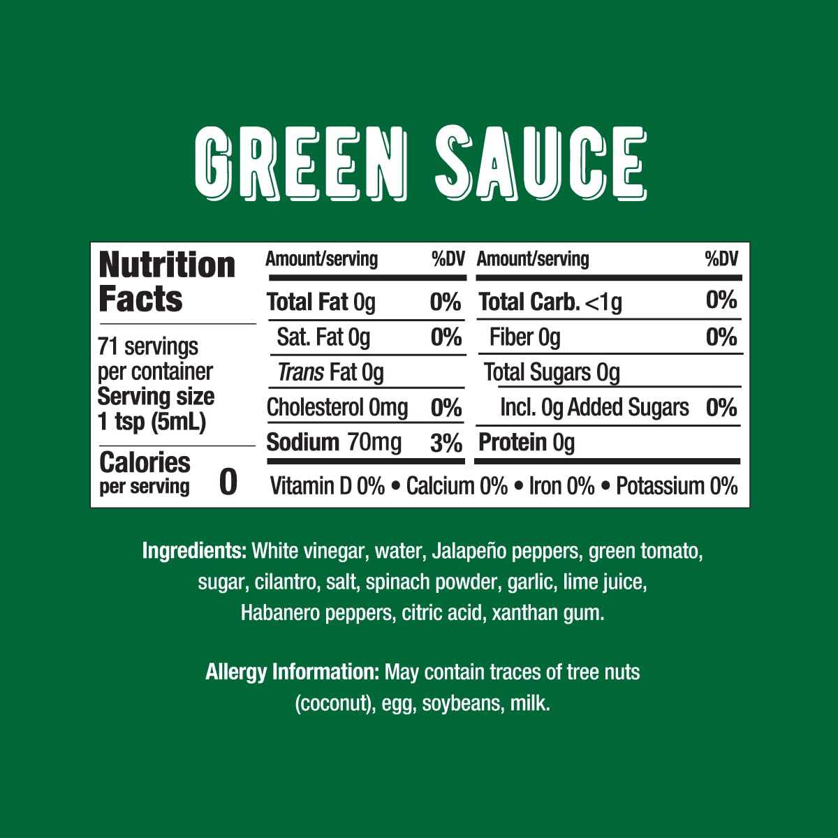 Melindas Green Sauce - Gourmet Mild Chile Verde Hot Sauce Made With Fresh Ingredients, Tomatillos, Jalapeo, Spinach & Cilantro -
