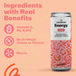 WellWithAll Energy Drink Variety Pack - Fruit Punch, Tropical Mango, Peach - 12 Fl Oz (Pack of 12) - Lightly Sparkling Beverage