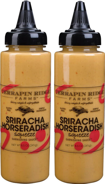 Terrapin Ridge Farms Sriracha Horseradish Sauce - 8.5 Ounce Squeeze Bottles (Pack of 2)