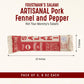 Foustman'S Salami Pork Fennel And Pepper Artisanal, Nitrate-Free, Naturally Cured, Gluten-Free, Dairy-Free, Pack Of 3, 8 Oz Each