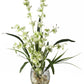 Nearly Natural Dancing Lady Orchid Liquid Illusion Silk Flower Arrangement