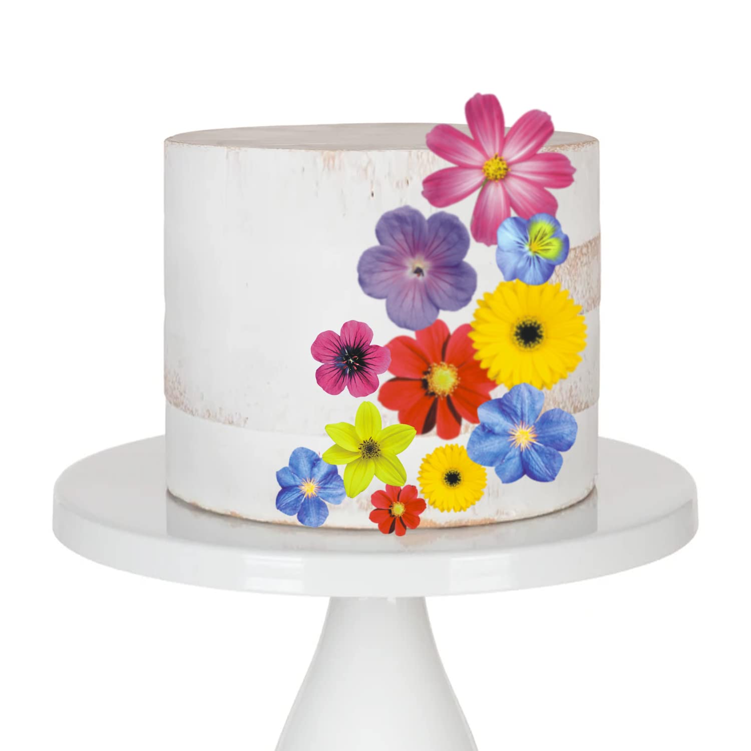 Cake Wafer Flowers Decorations Edible  Edible Cupcake Decorations (72Pcs)