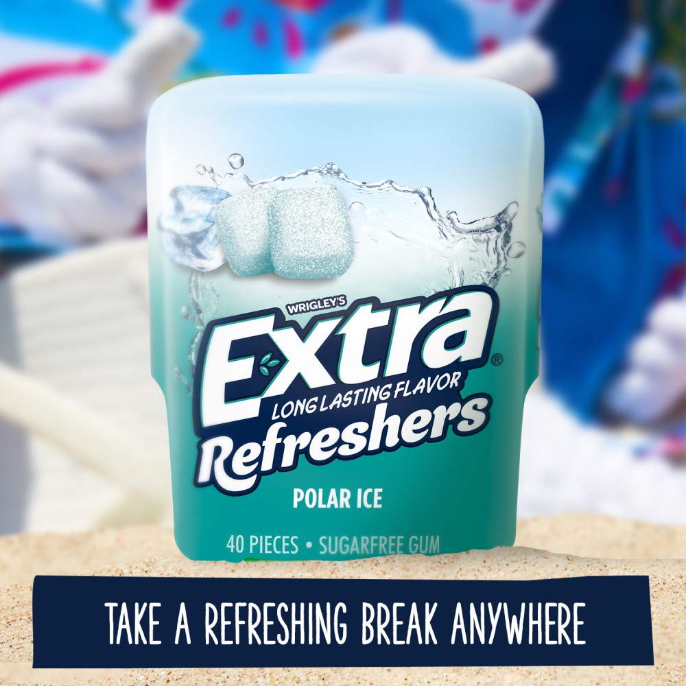 Extra Refreshers Polar Ice chewing gum 40 countPack of 4