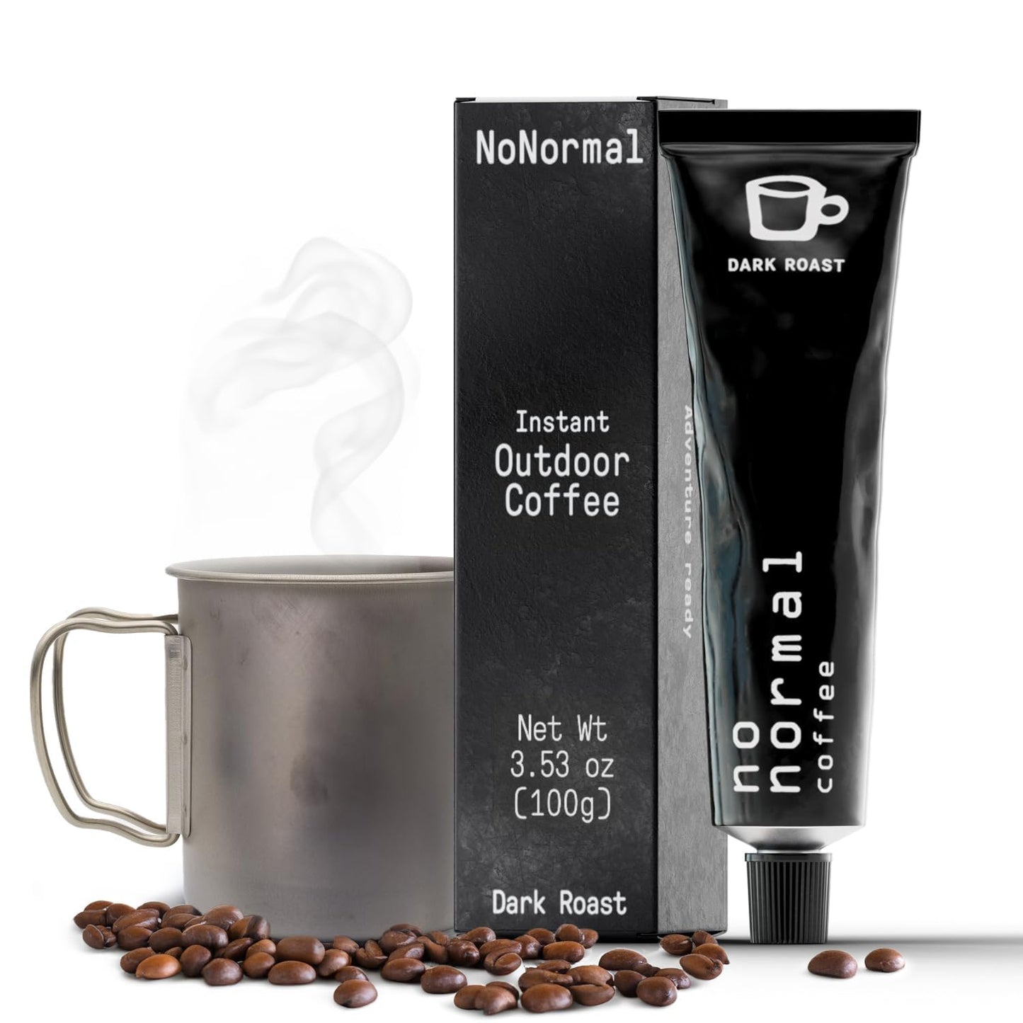 No Normal Dark Roast  Instant Coffee Paste (20 Cups) - The Outdoor Coffee - Swiss-Made  Fairtrade Arabica Beans  Liquid Concentrate Alternative- Uncomplicated  Zero Waste On-the-Go Tube