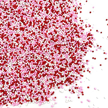 Valentine'S Day Red Pink Pearl Sprinkles Mixed Cupcake Cake Decoration Cake Cookie Icecream Donut 3Oz