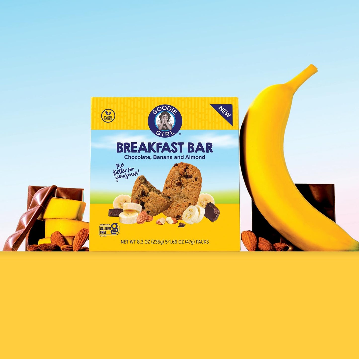 Goodie Girl Soft Breakfast Bar, Chocolate Banana And Almond | Baked, Chewy, Gluten Free (3 Pack)