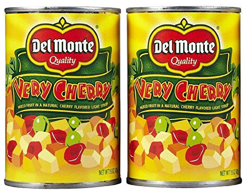 Delmonte Very Cherry Mixed Fruit in Light Syrup (Pack of 2) 15 oz Cans