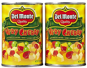 Delmonte Very Cherry Mixed Fruit in Light Syrup (Pack of 2) 15 oz Cans