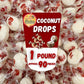 Fusion Sweets Hard Candy, Creamy Coconut Flavor, 1 lb Bulk Bag, Individually Wrapped, White