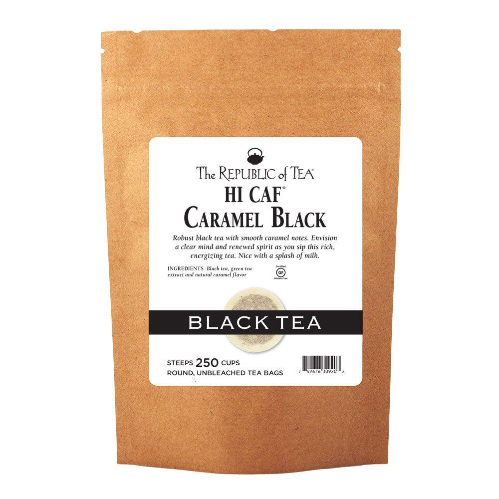 The Republic of Tea HiCAF Caramel Black Tea, Premium High-Caffeine, 250 Tea Bags