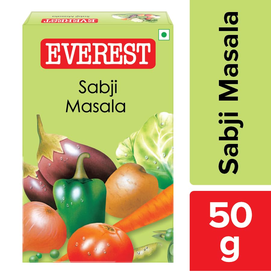 Everest Subji Masala, 50 Gram - Black Pepper,Cardamom,Cumin,Ginger,Nutmeg,Turmeric, Powder