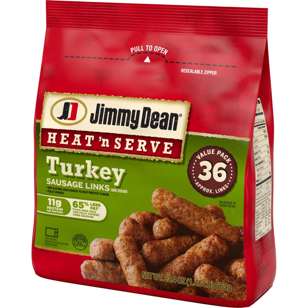 Jimmy Dean, Heat N Serve Turkey Sausage Links, 36 count