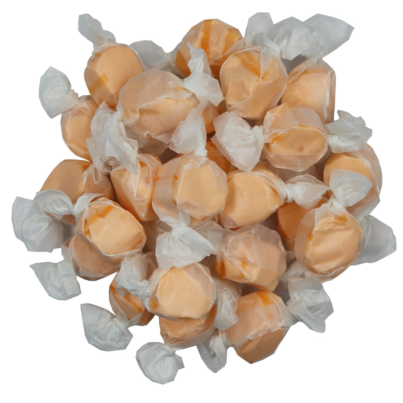 Gourmet Soft And Chewy Salt Water Taffy Candies - Individually Wrapped - Bulk Bags (Tangerine, 2 Pound (Pack Of 1))