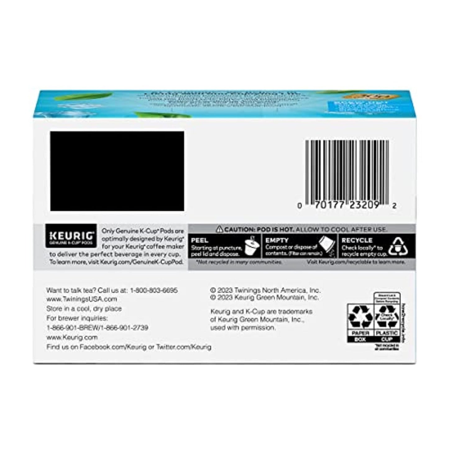 Twinings Brew Over Ice Unsweetened Black Iced Tea K-Cup Pods For Keurig, Caffeinated - 12 Count