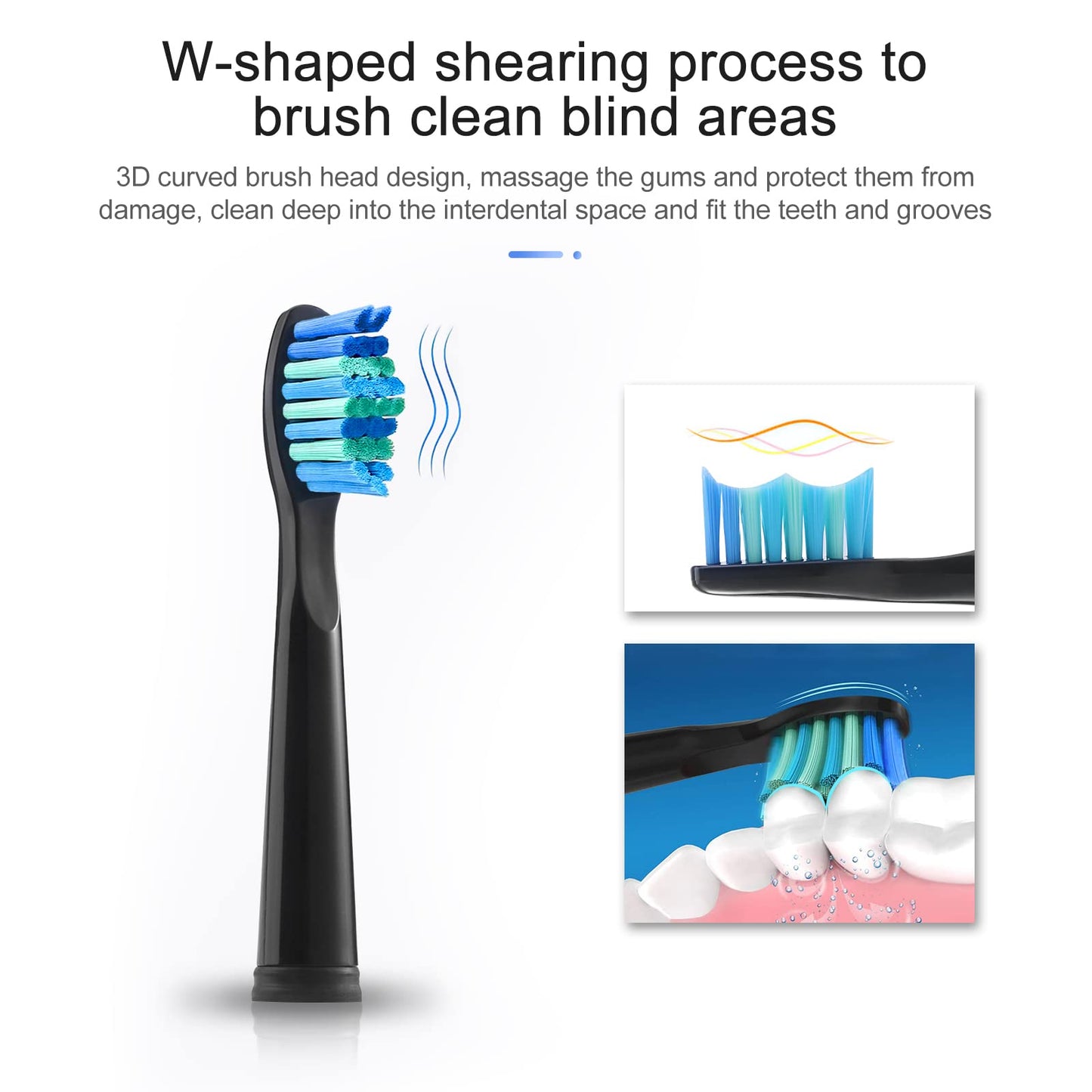 5 Pack Electric Toothbrush Replacement Heads Compatible With Fairywill,Toothbrush Heads Compatible With Fw-507/508/551/515/917/9