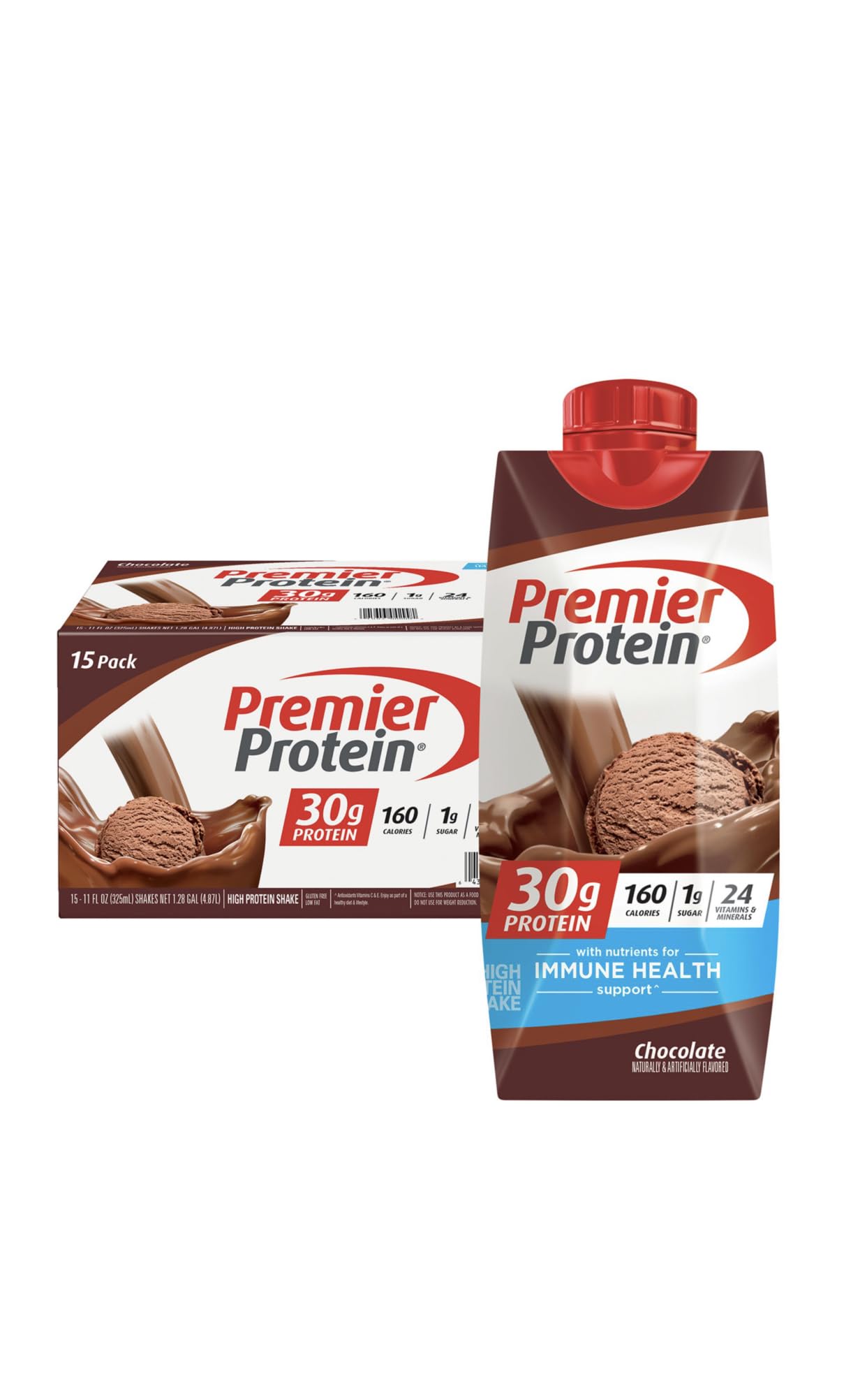 VITALVARIETY Premier Protein Shakes Variety Sampler Pack, Chocolate, 11 Fl Oz Each, 18 Pack