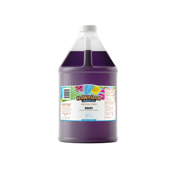 Hawaiian Shaved Ice Syrup Gallon, Grape Flavor, 128 Fl Oz, No Refrigeration Needed, Allergen-Free