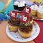 Bates College Primary Logo Cupcake Picks Toppers Decoration Set Of 6