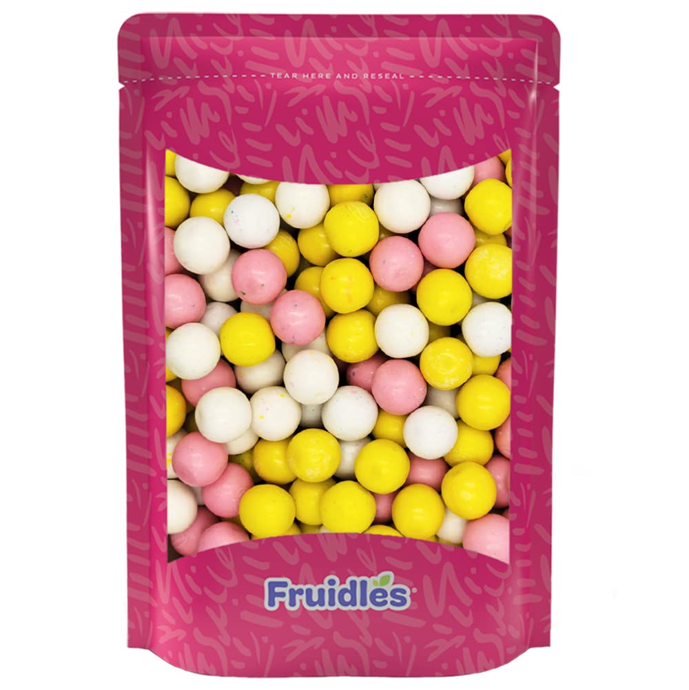 Fruidles Birthday Cake Chewing Gum Balls Flavored Candy Buffet Treats, Machine Size Refills, Kosher Certified Parve, 1 Inch (2 P