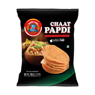Dadi Jan Chaat Papdi/Chat Papri 200g (7.05oz) | Pack of 1 | Fine Flour Fried Saltish Snacks | Fresh and Crispy | Flour Crisp Sav