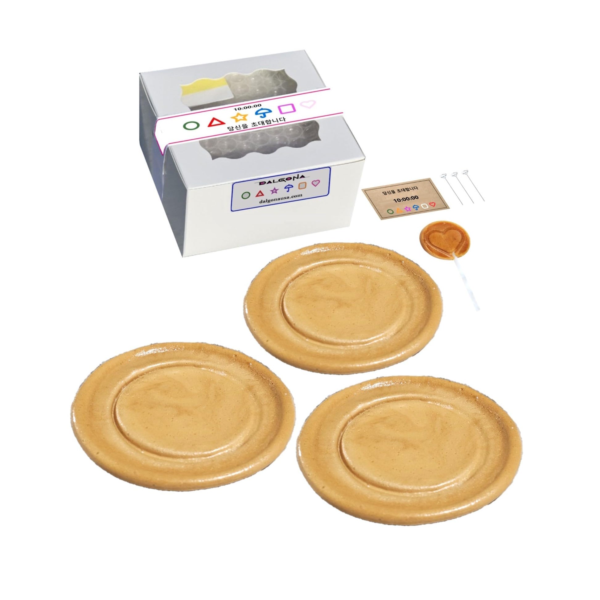 Korean Street Kids' Sugar Cookie - Symbol Clear Challenge [?? BBOBKKI] K-Drama S. Suvivel Game - Circle, (3, Circle)
