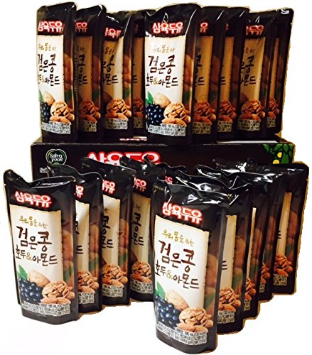 Sahmyook Black Bean Soy Milk with Walnut & Almond, 6.5 Fl Oz, Pack of 20