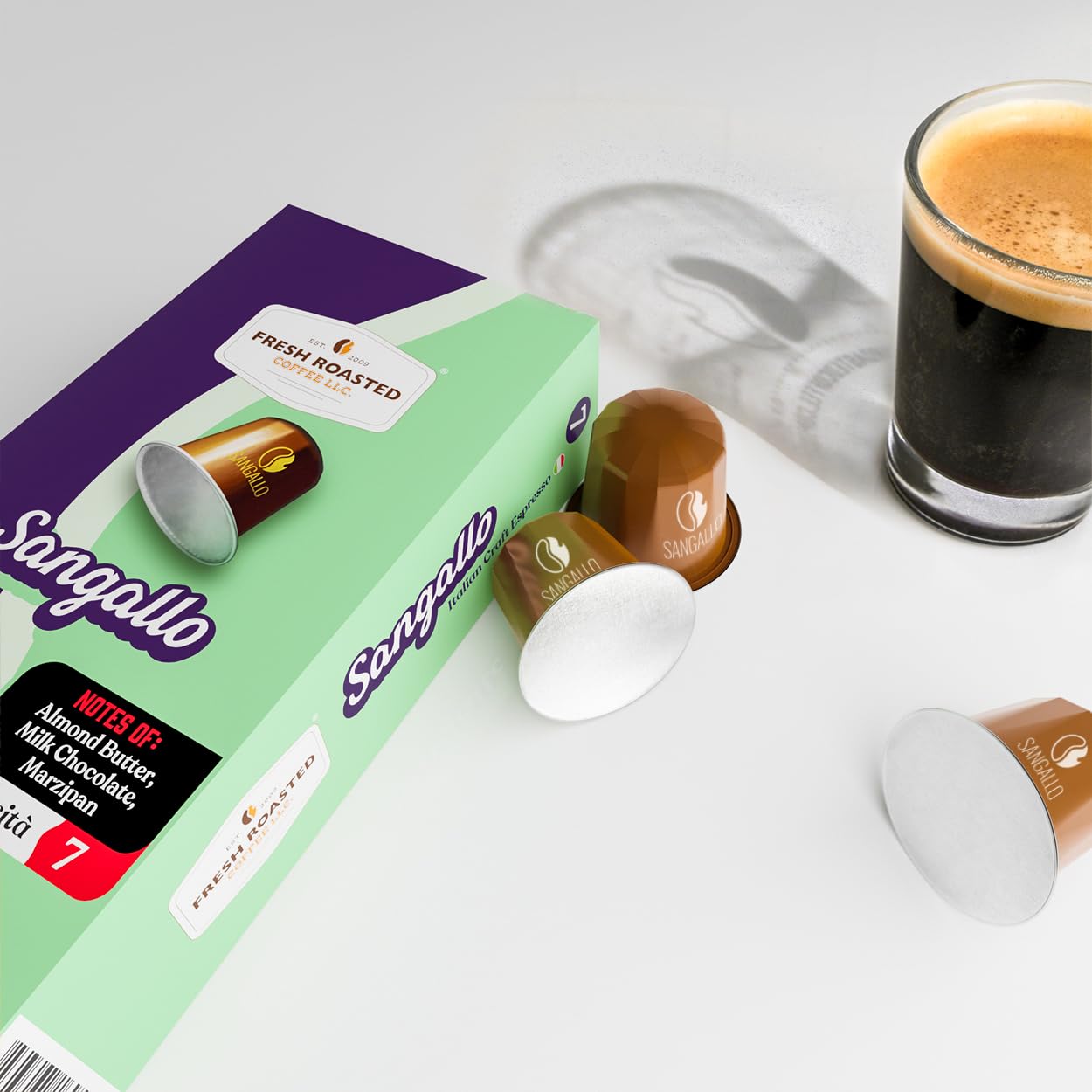 Fresh Roasted Coffee Espresso Pods for Nespresso OriginalLine  Italian Craft Espresso Variety  120 Recyclable Aluminum Capsules