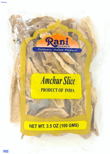 Rani Amchur (Mango) Dried Whole Slices Spice 3.5oz (100g) ~ All Natural, Indian Origin | No Color | Gluten Friendly | Vegan | NO