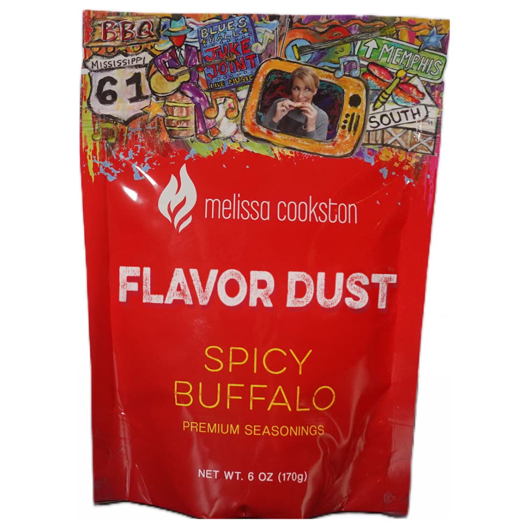 MELISSA COOKSTON Flavor Dust Chicken Wing Coating BBQ Dry Rub Spicy Buffalo 6 Oz