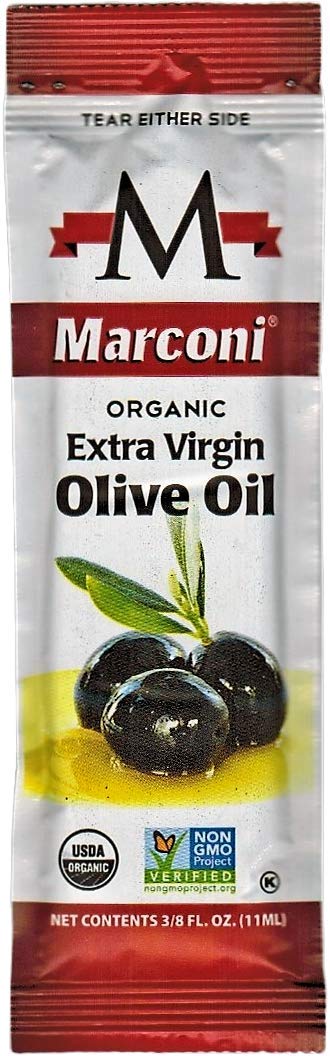 Marconi Organic Extra Virgin Olive Oil, 0.38 Fl Oz, Pack of 100, Model 651912
