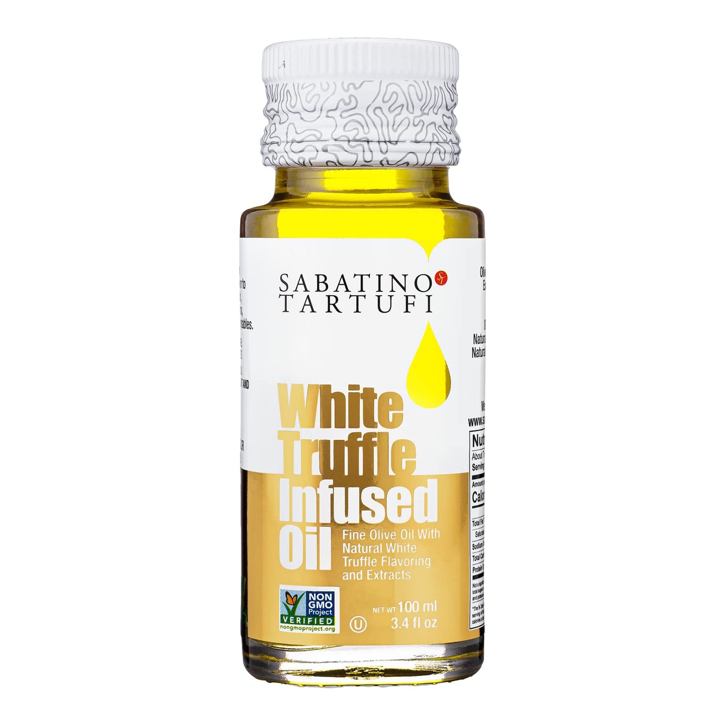 Sabatino Tartufi White Truffle Infused Olive Oil - All Natural, Made From White Truffles, Vegan, Vegetarian, Kosher, Non-Gmo Pro